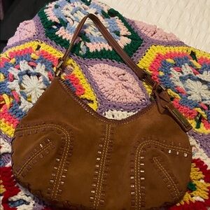 ANTONIO MELANI Tan suede Hobo Bag